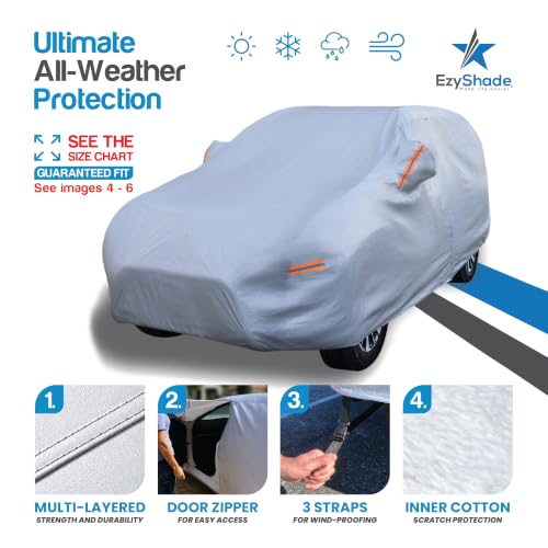 Image of EzyShade SUV Car Cover Waterproof All Weather. See Size-Chart. Size S5