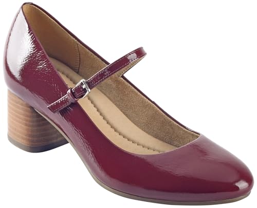 Earth Footwear Zapatos de tacón Rumer para mujer, Mediano Rojo 629, 39 EU