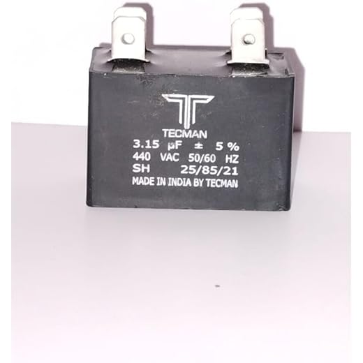 CAPACITOR 3.15UF / 440 V, AC, TECMAN (Pin Type (Sqr)) 4