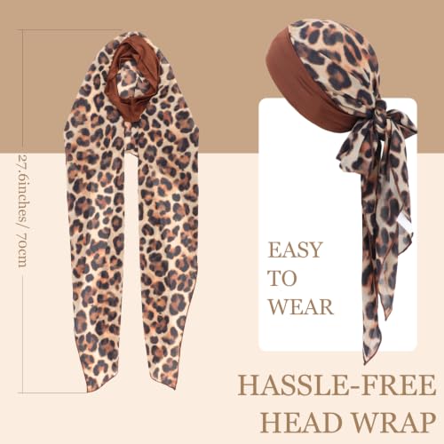Image of DRESHOW Turban Headwrap for Women Long Hair Head Scarf Headwraps Chemo Headwear Lightweight Hair Loss Covering Hat