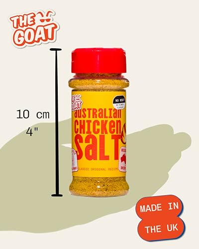 The GOAT Australian Chicken Salt - the original umami bomb for chips, chicken or almost anything. 100g Shaker. The Authentic Aussie recipe.