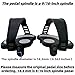 YBEKI 1 Paar Premium Heimtrainer Pedale mit Riemen – 9/16″ (14,3 mm) & 1/2″ (12,7 mm) Spindel – Universell kompatibel mit Peloton, Schwinn, Kettler, Christopeit – Indoor Cycling Pedale (9/16 Spindel)