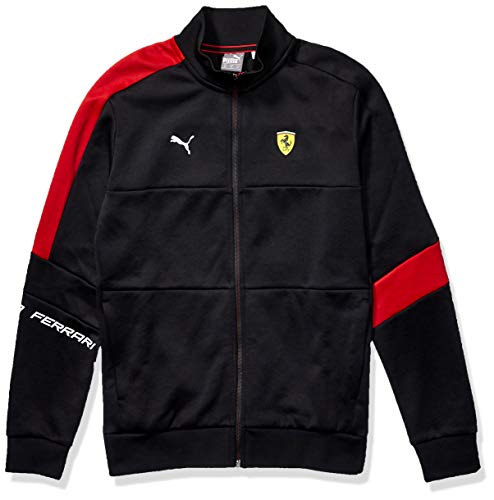 PUMA Mens Formula 1 Scuderia Ferrari T7 Track Jacket, Puma Black, XXL