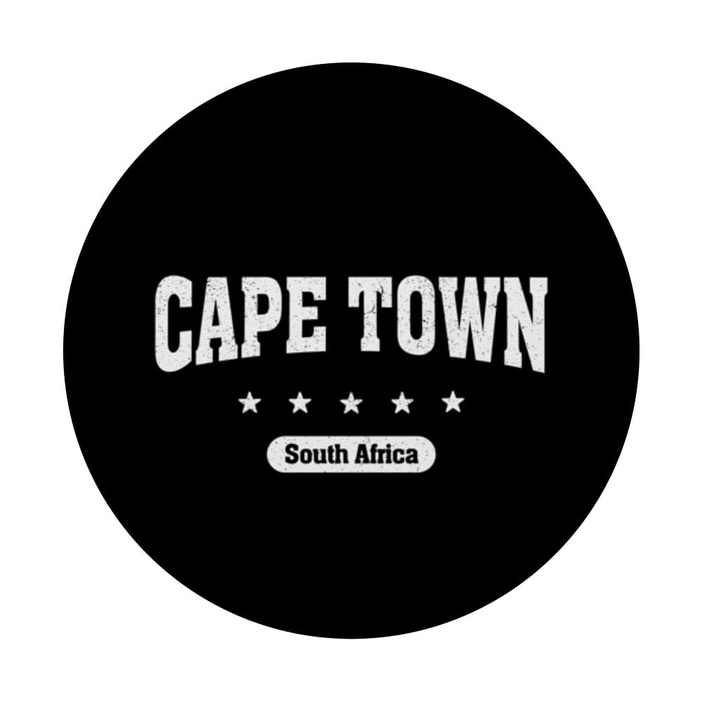 Travel from Cape Town to South Africa PopSockets Swappable PopGrip, Black - Image 3