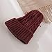 Produktbild mlpnko Twist Strickmütze Erwachsene Frauen Mode Einfarbig Wollmütze Licht Bord Joker Verdicken Hood Cap Weinrot Code