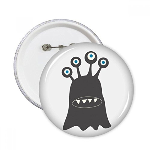 Pins Alien Monster DIYthinker boutons XL multicolores haute visibilité pour textile pack de 5