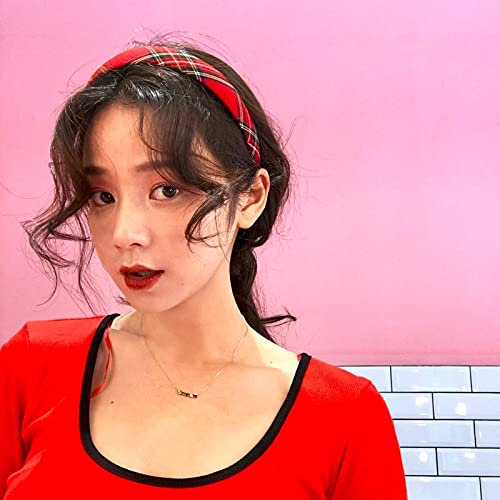 Xinying Fascia per capelli a quadri per donne