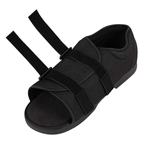 Post Op Shoe Walking Boot Brace Orthopedic Sandal Broken Surgical Foot Rehabilitation Recovery Shoe with Adjustable Strap for Women Men Injured Foot Fracture fits Either Left or Right Foot 1 Piece Cover