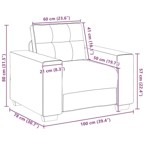 Sillón moderno de terciopelo negro de 100 x 78 x 80 cm para dormitorio 4