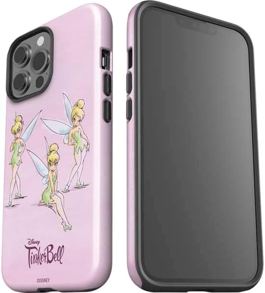 Skinit Impact Phone Case Compatible with iPhone 14 Pro Max - Officially Licensed Disney Tinker Bell Water Color Art Poses Design