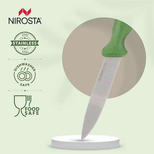 Image of Fackelmann Nirosta Klasse Kitchen Knife 21.8cm High Carbon Stainless Steel with Superior Sharpness Ideal for Cutting, Chopping, Slicing - A Versatile Culinary Tool