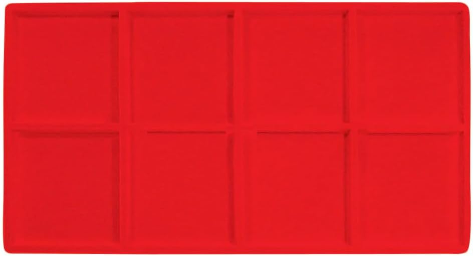 5 Pc 8 Compartment Display Tray Inserts (Black)