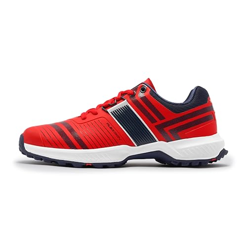 Image of SOLM8 S8 Cricket Shoes with Rubber Spikes - Performance Cleats for Men on Outdoor Turf /Grass, Featuring Wide Toe, Speed-Fit Lacing and New Gel Cushioned Insole