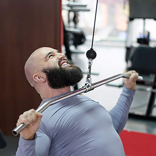 IMIKEYA Sistema de polia de cabos, corda de treinamento de tríceps, pino de carregamento sólido para