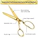 Ribbon Cutting Scissors,8 Inches Gold Scissors,Full Stainless Steel Material,Suitable for Ribbon-Cutting,Office,Home,Sewing,and Crafts