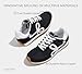 LUCKY STEP Women's Fashion Sneakers Trendy Stylish Low Top Classic Retro Casual Ladies Comfortable Running Walking Shoes(Black,8.5 B(M) US)