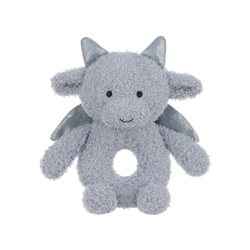 Image of Apricot Lamb Dragon Rattle Soft Baby Rattle for Boys and Girls, Plush Stuffed Animal Rattle Toy Lovey for The Newborn, 0-3 Months, 0-6 Months and Above, 4.8 Inches (Purple)