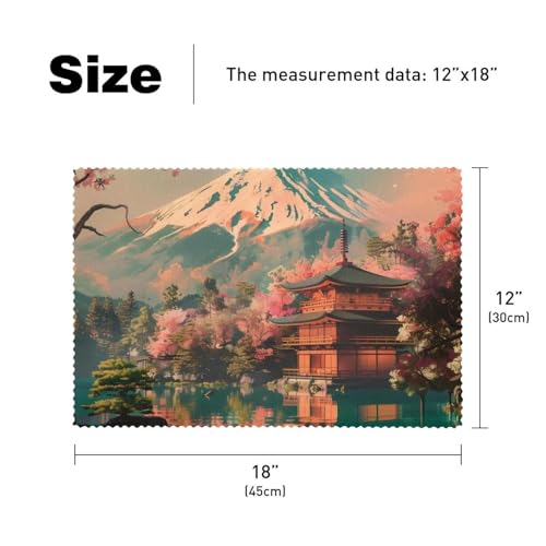 Sets de table Fuji Mount Temple résistants à la chaleur pour table raffinée