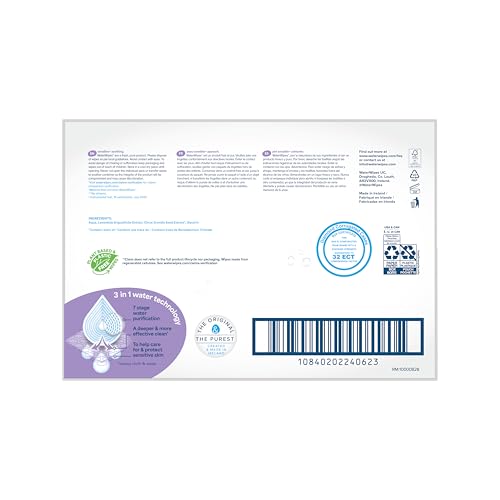 Image of WaterWipes Plastic-Free Soothing Clean 99% Water Based Botanical Baby Wipes, Unscented & Hypoallergenic for Sensitive Skin, 12 Resealable Packs (720 Wipes)