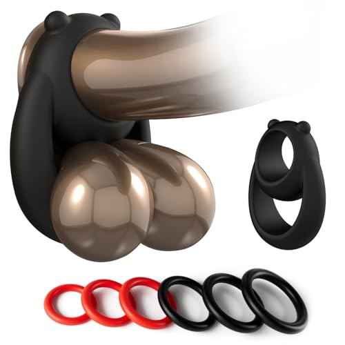 Sex Toys Cock Ring Silicone Penis Ring Set 7 Sizes Male Cocking Ring Erectile Dysfunction Stretchy Cock and Ball Ring for Erection Enhancing Adult Sex Toys for Men or Couples Pleasure