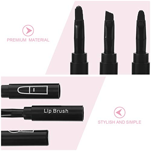 Lurrose 4 em 1 Pincel de Maquiagem, Design Combinado, Pincéis de Maquiagem, Pincel de Sombra, Pincel