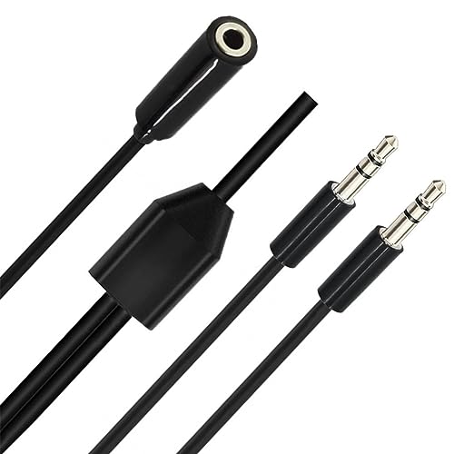 Cable extensor 3.5mm macho a hembra con splitter 2 salidas miniatura 4