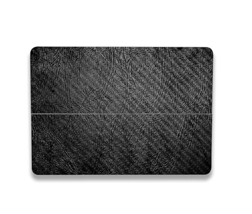 Image of MightySkins Carbon Fiber Skin Compatible with Microsoft Surface Laptop Studio 2 (2023) Full Wrap Kit - Black Leather | Protective, Durable Textured Carbon Fiber Finish | Made in The USA