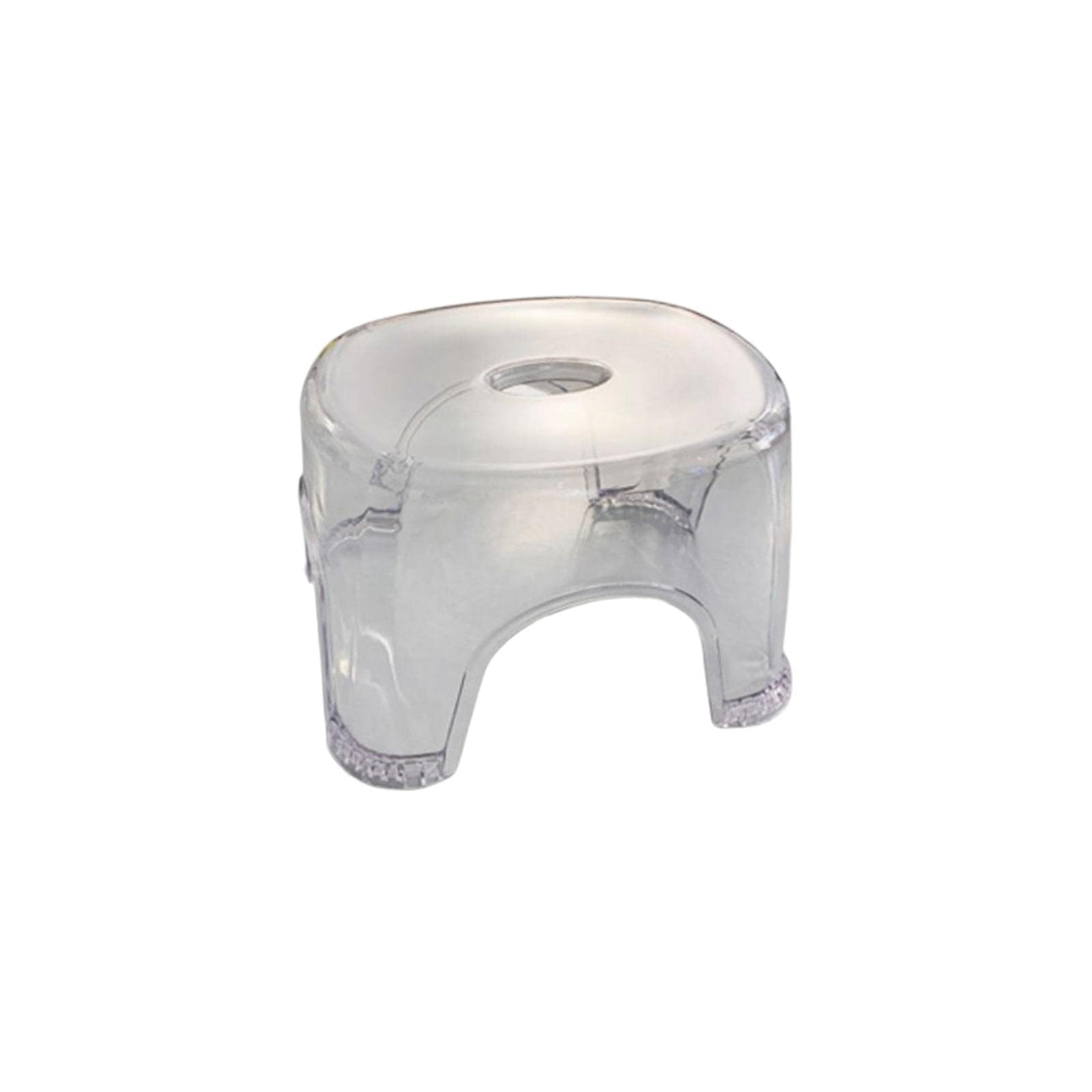 Baoblaze Acrylic Bathroom Stool Shoe Changing Stool Clear Foot Rest Lightweight Stable Small Shower Bench Portable Seat for Living Room Bathroom
