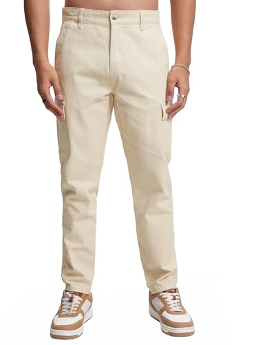 Highlander Men's Tapered Fit | Cargo Trousers | Sleek & Functiona...