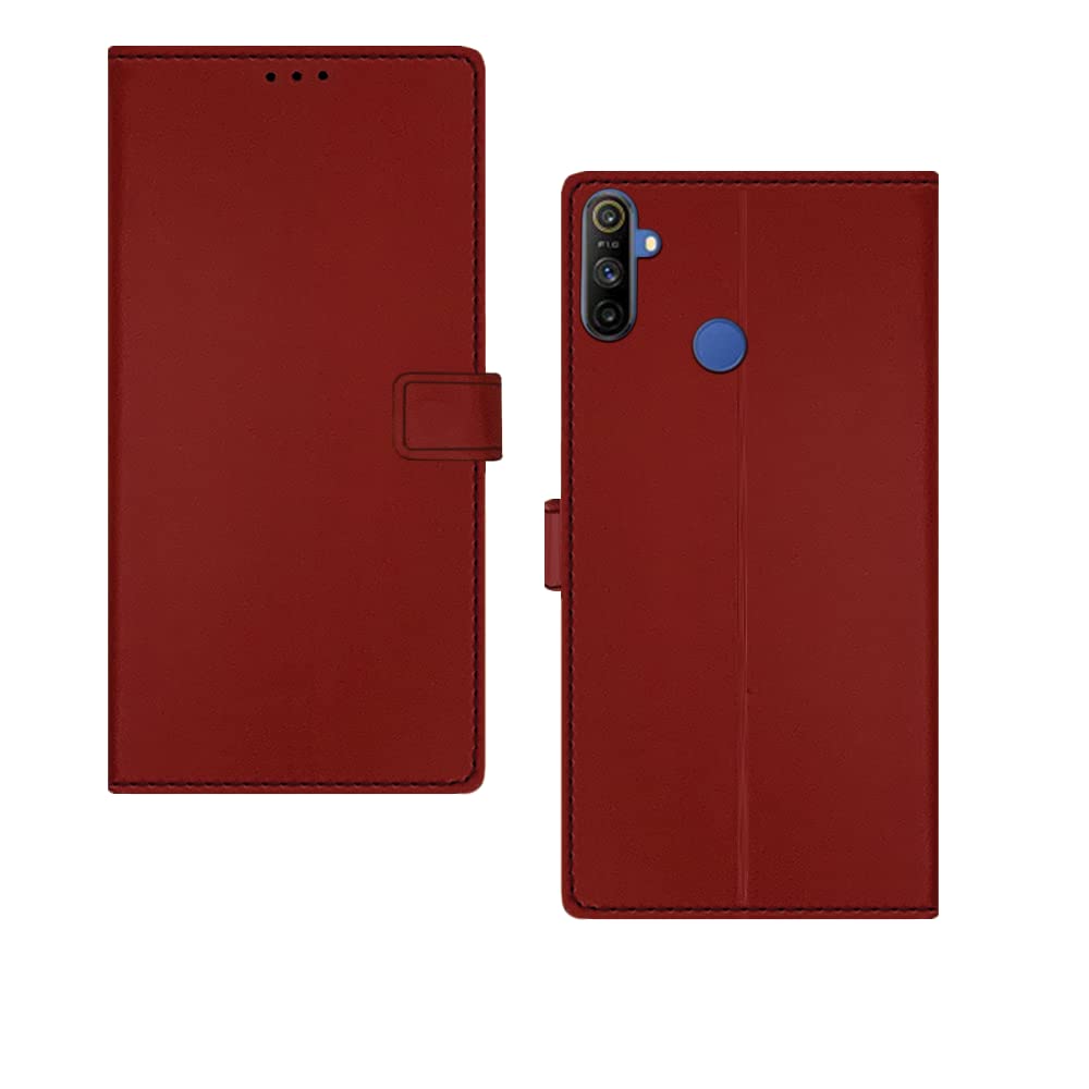 Inktree Realme Narzo 10A Flip Case | Premium Leather Finish Flip Cover |Complete Protection Flip Cover for Realme Narzo 10A - Mehroon Red (B0BNC54ZBL) Amazon Price History, Amazon Price Tracker