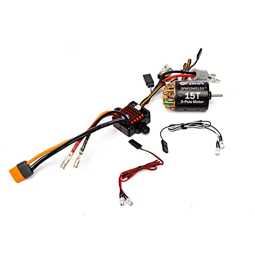 Spektrum Firma 70A Brushed Smart ESC, 2S-3S: IC3 / 15T Brushed Motor Combo, SPMXSEMC10