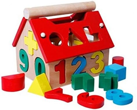 Wooden Building Toys Children Learning Model Block Houses Digital Number Counting Education Toy