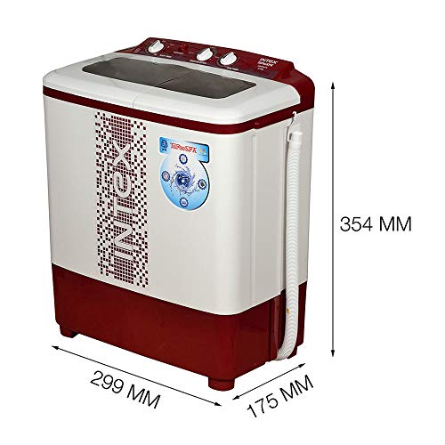 Image of Intex 6.2 kg Semi-Automatic Top Loading Washing Machine (WMS62TL, White and Maroon)