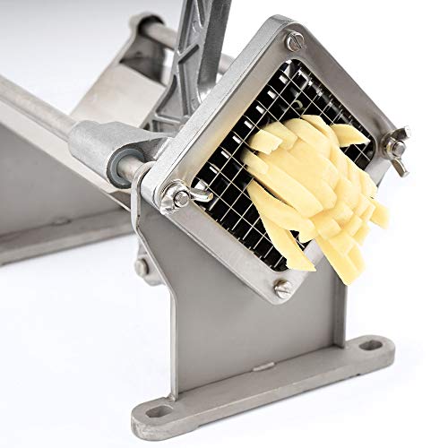 Zelsius Aardappelsnijder met 4 roestvrijstalen messen, 45 x 17 x 29,5 cm, frietsnijder voor pennen of hoeken, groentesnijder voor aardappelen, groenten, fruit, zelfgemaakte friet - Image 8