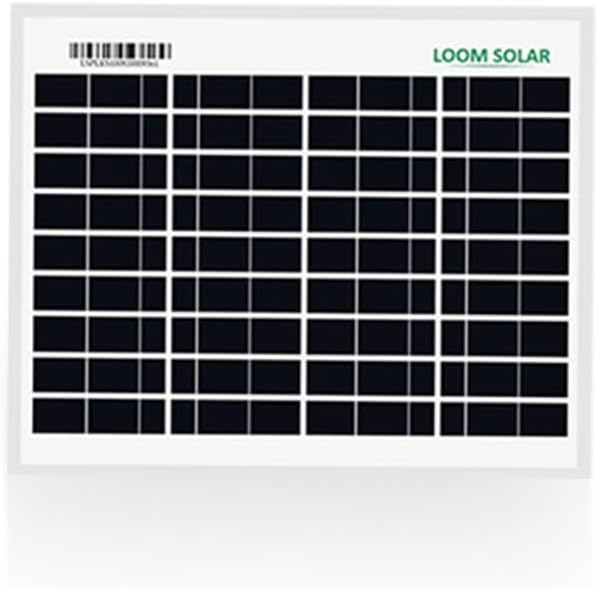 Loom Solar Panel 10 Watt | 12V PV Module for Mobile Charging DIY Projects | Light Weight | Pack of 1