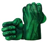 PROVAINT Superhero Gloves Toy Fists for Kids – Soft Plush Costume Accessories for Pretend Play, Cosplay, Dress Up – Boys & Girls Gift for Christmas, Halloween, Birthday (1 Pair, Green)
