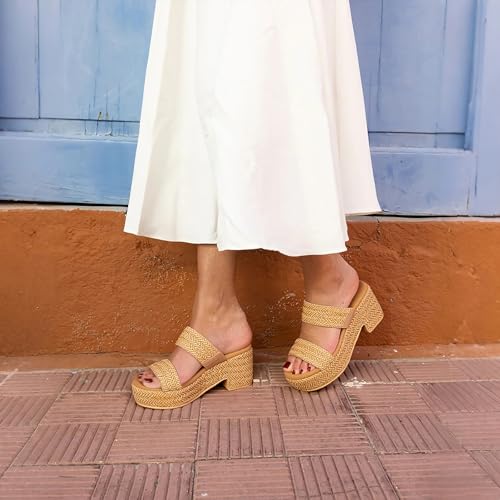 Image of Women's Espadrilles Platform Sandals Wedges Slides Sandals Open Toe Fashion Summer Outdoor Beach Sandals