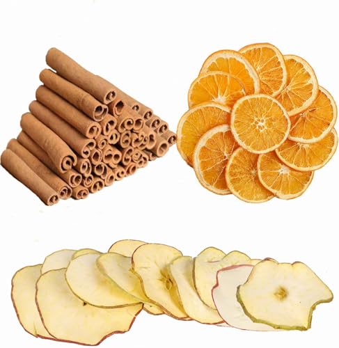 Dried Orange Slices Cinnamon Potpourri Simmering Set, Cinnamon Sticks, Potpourri Bowl Filler Gift Basket Fillings for Fall Scents, Thanksgiving, Spice Supplies for Christmas Party Decor
