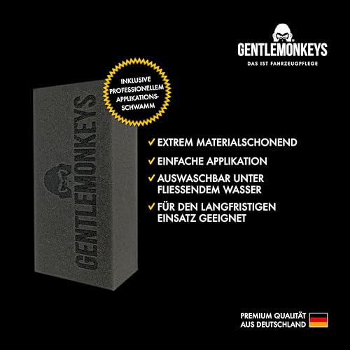 GENTLEMONKEYS Profi Innenraumreiniger Set Auto (500ml + Mikrofasertuch & Schwamm) • Porentiefe Reinigung aller im Fahrzeug verbauten Materialien • Universell einsetzbar • Biologisch abbaubar