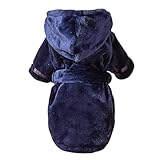 Luxury Small Dog Bathrobe - Soft Flannel Pajamas, Quick Drying Hooded Bath Robe, Super Absorbent Towel for Puppies and Cats