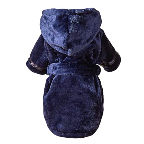Luxury Small Dog Bathrobe - Soft Flannel Pajamas, Quick Drying Hooded Bath Robe, Super Absorbent Towel for Puppies and Cats