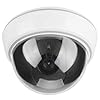 Dome Simulation Camera Dummy Fake Security Camera Monitor Alarm Flashing LED Light – Indoor and Outdoor Use, for Homes & Business
