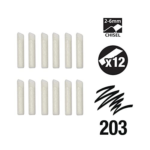 FW Mixed Media Paint Marker Nibs, Pack of 12, Medium 2-6mm Chisel nibs (D160323203)