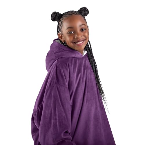 Image of Bare Home Wearable Blanket Hoodie - Soft Plush Sherpa - Warm and Cozy - Oversized Wearable Blanket