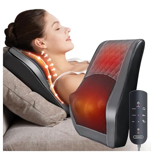OMASSA Nackenmassagegerät mit Wärme, Shiatsu Massagegeräte 3D Knet Rückenmassagegerät, Muskelschmerzlinderung für Nacken, Rücken, Beine, Geschenke für Männer, Frauen, Mama, Papa
