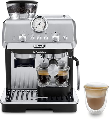 De'Longhi La Specialista Arte Espresso Machine, Stainless Steel/Black, EC9155MB (Renewed)