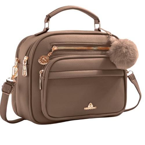 Bolsa Feminina Baú Transversal tamanho Médio em couro PU com Alça De Ombro removível Tiracolo