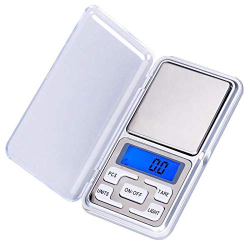 Pocket Digital Scale 0.1-500g - Mini LCD Weight Scale For Kitchen, Jewellery, Herbs & More