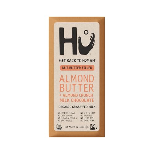 Hu Kitchen Organic Almond Butter Crunch Milk Chocolate Bar, 2.1 OZ