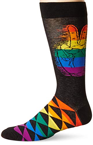K. Bell Men's Fun Pride Crew Socks-1 Pairs-Cool & Empowering Novelty Fashion Gifts